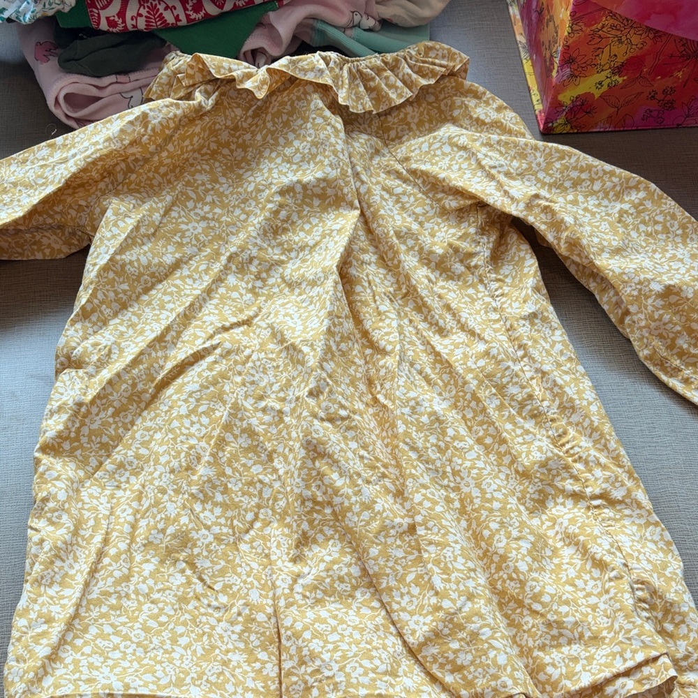 H&M Yellow Floral Kids Dress 12-18 mo